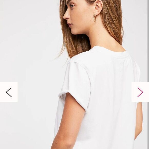 New Free People Perfect Tee In Black and and white - Picture 6 of 8